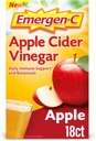 Emergen-C Apple Cider Vinegar Vitamin C Fizzy Drink Mix, Dietary Supplement for Immune Support, Apple - 18 Count