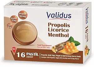 VALIDUS Propolis + Thym Oil+Licoerice+Honey 16 Pastille