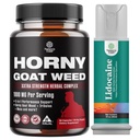 Ensemble d'herbe de chèvre en chaleur pour les hommes avec racine de maca noire, Tongkat Ali, Saw Palmetto & Panax Ginseng Extrait et Lidocaine désensibilisant Topic Spray Climax Control - Boost Endurance et Stamina