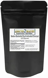 Argile de bentonite de sodium + Capsules de charbon activés (1000 mg) 120 Nombre