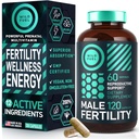 Suppléments de fertilité pour les hommes Vitamine prénatale - Maca Root, Ashwagandha, Zinc, Plus Naturals - Conception pour lui hommes Vitamines de fertilité et suppléments de soutien de la fertilité masculine - 120 capsules pour 2 mois