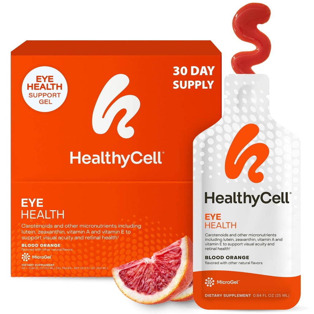 Supplément liquide quotidien santé oculaire - Vitamines et minéraux oculaires avec lutéine, zéaxanthine, astaxanthine et bêta carotène pour soins de vue et soutien maculaire - 30 gels
