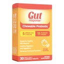 Probiotique à croquer pour les hommes et les femmes, ralentit le vieillissement digestif, stimule le système immunitaire, non-OGM, sans gluten et sans soja, 5 milliards CFU, 30 comprimés à croquer, saveur orange