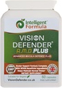 Vision Defender Plus Eye Supplement: AREDS2 Formula Vitamines, Minéraux (Lutéine, Zinc) Enhanced with Meso-Zeaxanthin for Complete Eyesight Health Care & Support. 60 Capsules Vegan Easy-to-Swallow