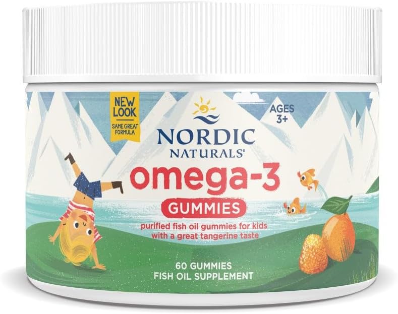 Nordic Naturals Nordic Omega-3 Gummies, Tangerine - 60 Gummies - 82 mg Total Omega-3s with EPA & DHA - Non-GMO - 30 Servings