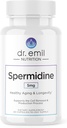 DR. EMIL NUTRIITION Hommes et femmes Spermidine 5mg Suppléments de vieillissement , Supplément de Spermidine pure 3HCL & Thiamin 20mg , 60 Capsules , 30 jours