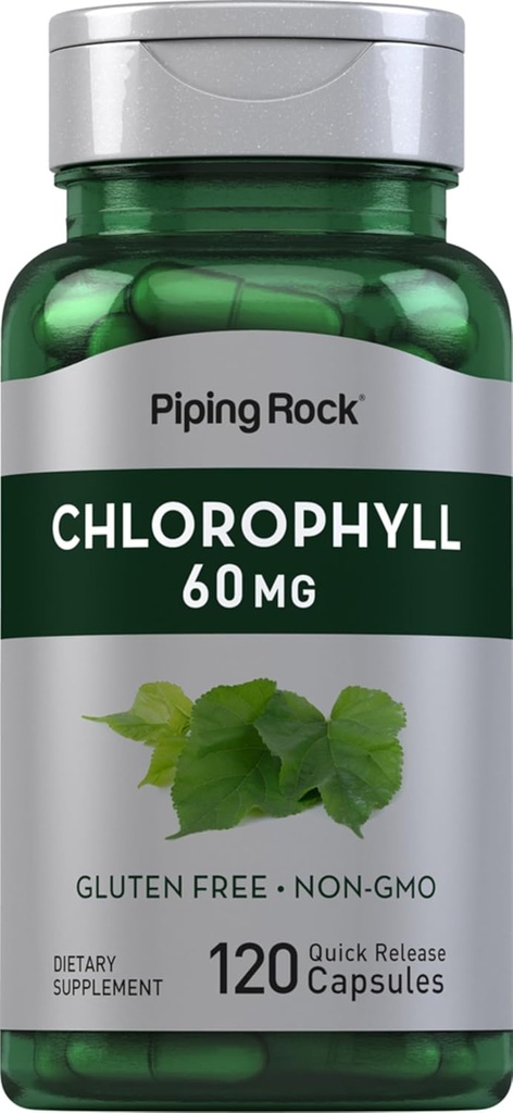 Pipeping Rock Chlorophyll Capsules 60 mg 120 pilules Supplément pour les femmes et les hommes de Mulberry Leaf