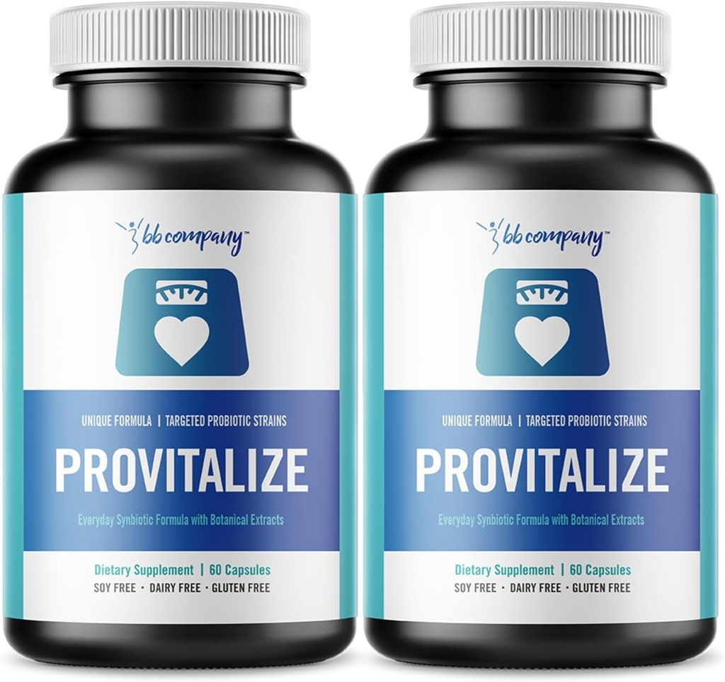 BB Company Provitalize (probiotiques pour les femmes, ménopause) Joint Support, Sexy Midsection Curves, santé digestive, ménopause Bloat (ménopause) Turmeric Curcumin Moringa (ménopause) Packaging Vary (ménopause) 2 Pack
