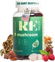 Super champignons Gummies I Sugar Free Bio Daily I Chaga Cordyceps Lions Mane Maitake Shiitake Turkey Tail Reishi.com Suppléments pour le soutien cognitif et immunitaire Focus énergie Stress Mood