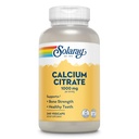 Citrate de calcium de Solaray 1000mg - Supplément de calcium chélaté - Soutient la force osseuse et les dents saines - Facile à digérer - Garantie de 60 jours, Vegan - 60 portions, 240 VegCaps