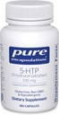 Encapsulations pures 5-HTP 100 mg - Santé cérébrale, régulation du sommeil et soutien de l'appétit* - 5-Hydroxytryptophane - Sans gluten et sans OGM - 180 capsules