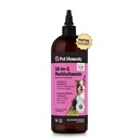Supplément multivitamine pour chien avec huile de saumon pour chiens - Démangeaisons allergiques, Digestion, Santé de la peau et de la fourrure, Supplément liquide - Brosse de désossage pour chien avec prébiotiques (12 oz)