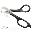 AUVON Ciseaux en forme de Pilule Cutter, Splitter à lame pointue pour faciliter la séparation de la plupart des vitamines, comprimés et médicaments de 5-15mm dans la moitié
