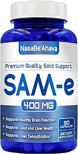 Supplément SAM-E 400mg-E Absorption facile S-Adénosyl-L-Méthionine SAM-e 400mg pour supplément de soutien aux os et à l'humeur.