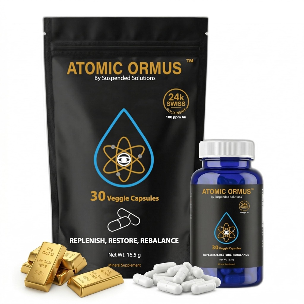 ORMUS atomiques - Capsules - MONATOMIC Gold Capsules - 100% Pure OrmUS Poudre - 100% Vegan - ormus Or, or monatomique,(30 Capsules)