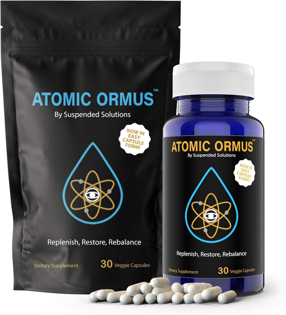 ORMUS atomiques - Capsules - MONATOMIC Gold Capsules - 100% Pure OrmUS Poudre - 100% Vegan - ormus Or, or monatomique,(30 Capsules)