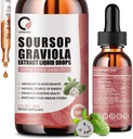 Sursop Graviola gouttes liquides - Extrait de Sursop plus de mousse de mer, Sursop Bitters liquide pour la régénération cellulaire, Immune Boost, Relax, Antioxydant, Énergie - 2 Fl Oz