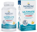 Nordic Naturals Ultimate Omega + CoQ10, Citron - 120 gels souples - 1280 mg Omega-3 + 100 mg CoQ10 - Santé cardiaque, énergie cellulaire, soutien antioxydant - Non-OGM - 60 portions