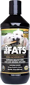 BiologicVET BioFATS - Contient des Omégas 3, 6 et 9 - avec EPA, DHA & ALA - pour chien et chat - Skin & Joint Health Support - Comprend poisson, lin et huile d'olive - 12 fl. oz.