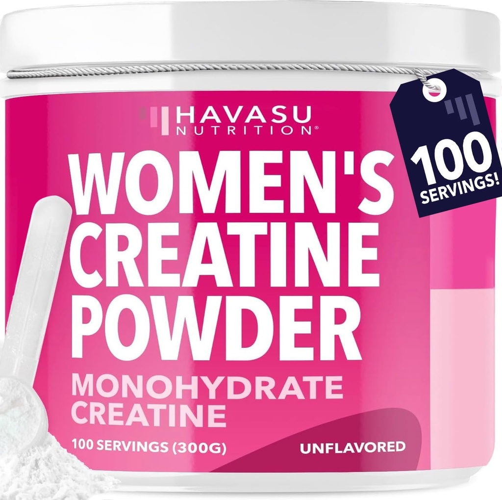 Créatine pour les femmes - Formulée pour les femmes - 3g Micronized Creatine Monohydrate par service pour soutenir l'énergie, la masse musculaire maigre et la clarté mentale - Non aromatisé, végétalien, non OGM, 100 services
