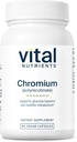 Nutriments vitaux Chromium polynicotinate 200mcg , suppléments de chrome pour le métabolisme des graisses et des glucides sains , supplément d'entretien du cholestérol , gluten, lait, sans soja , non-OGM , 90 capsules