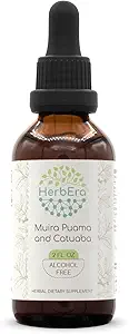 HerbEra Muira Puama et Catuaba B60 Extrait de plantes sans alcool Teinture, gouttes liquides concentrées naturelles (Ptychopetalum Olacoides et Trichilia catigua, Erythroxylum vaccinifolium) 2 fl oz