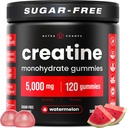 NutraChamps 120 Gommies de créatine pour hommes et femmes - 5g sans sucre Gommies monohydratées de créatine à croquer - supporte la synthèse des protéines, la récupération musculaire et la performance d'entraînement