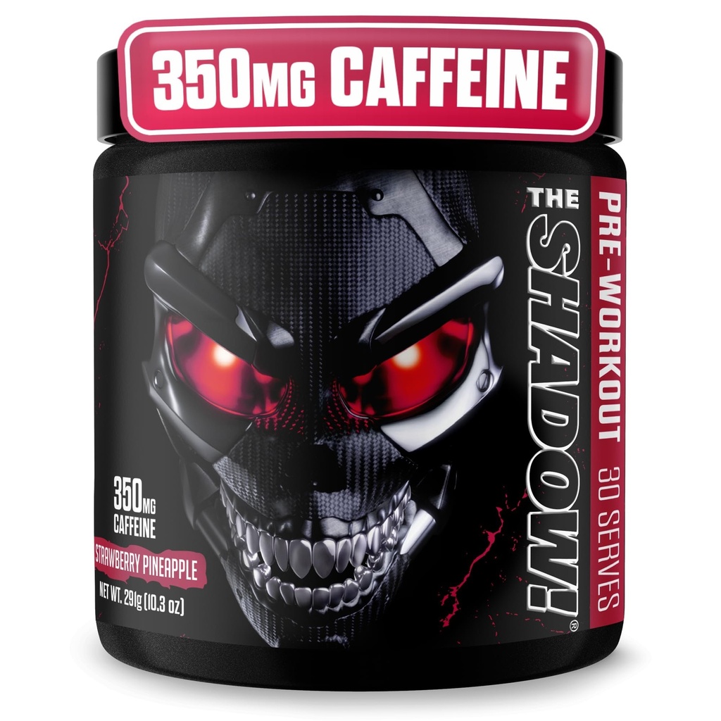 JNX SPORTS The Shadow! High Stim Preworkout – Pre Workout Powder for Men & Women, High Caffeine Pre Workout for Energy, Mental Focus & Strength,Strawberry Pineapple, 30 Servings