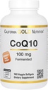 California Gold Nutrition CoQ10 100 mg, Coenzyme Q10 Ubiquinone USP, soutient la fonction mitochondriale, 360 Veggie Softgels