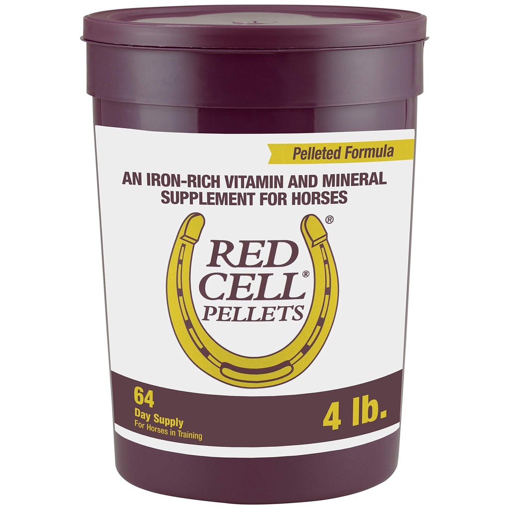 Farnam Horse Health Pellets de globules rouges, supplément de vitamine-iron-minéral pour les chevaux, aide à combler les écarts nutritionnels importants dans l'alimentation des chevaux, 4 lbs., 64 jours d'approvisionnement