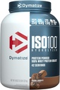 Dymatiser la poudre de protéines hydrolysées ISO100, 100% de lactosérum, 25g de protéines, 5,5g BCAA, sans gluten, absorption rapide, digestion facile, chocolat gourmand, 3 livres (42 portions)