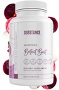 SUBSTANCE. Capsules Boost Beetroot - 4500mg par portion, 30 jours d'approvisionnement Capsules Boost Beet – Supplément de betteraves avec vitamine C et manganèse – Oxyde nitrique naturel et poudre de betterave Booster d'énergie – États-Unis