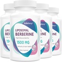 Liposomale Berberine Supplément 1500mg - haute biodisponibilité Berberine HCL Capsules pour femmes et hommes, Activateur AMPK pour la santé cardiovasculaire, sans sucre, non-OGM, 240 Softgels