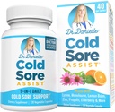Meilleur supplément pour plaies froides avec baume Lysine et citron - Dr Danielle Cold Sore Assist - 120 capsules