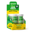 Comprimés effervescents d'herbe incroyables : Comprimés aromatisants d'eau verte super-alimentaire avec des antioxydants et des verts alcalins, chaux de citron, compte 60