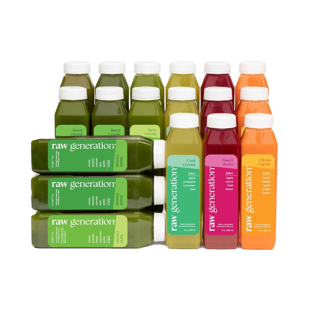 Nettoyant Skinny de génération brute – Nettoyez les jus 3 jours pour perdre du poids, détoxer, réduire le bluff et augmenter l'énergie – 18 jus pressés à froid pour écraser les cravaches et réinitialiser votre alimentation