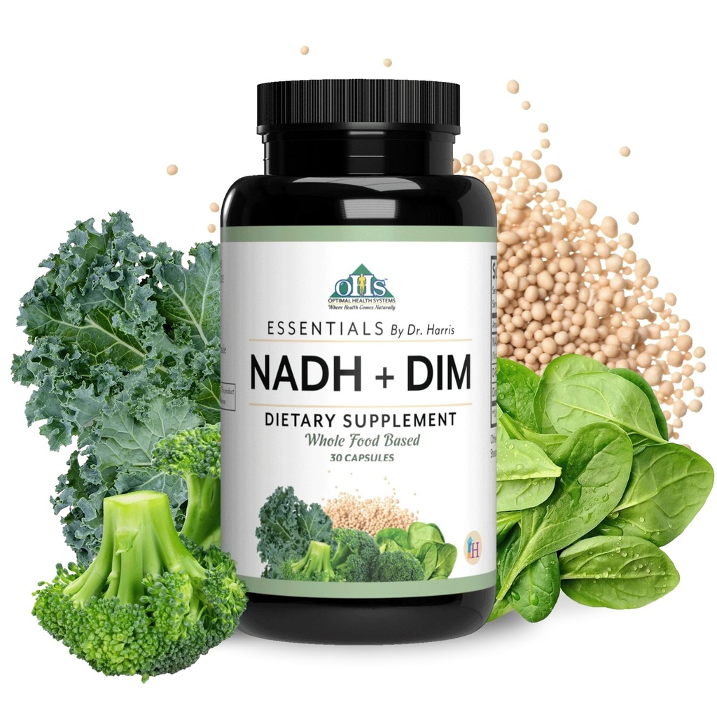 Systèmes de santé optimaux NADH + DIM (Dr. Harris Essentials) Énergie + soutien aux neurotransmetteurs (Neurotransmetteurs) Source :