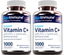 Complexe Vitamine C 1000mg avec L-Lysine 500mg, Gluconate de zinc 12mg, Bioflavonoïdes 300mg. Doctor Formulé Magnésium Stearate Suppléments gratuits pour le système immunitaire sain Support. Deux bouteilles.(2)