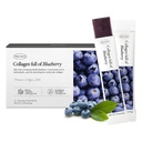 Corean Collagen Jelly Sticks - 25 collagène marin aromatisé aux bleuets collations de peptide pour anti-âge- protéine de collagène sans sucre, packs de voyage pour les cheveux et la force des ongles