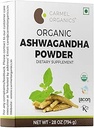 ORGANISMES DE CARMEL Poudre de racine biologique d'Ashwagandha (28 Oz ou 794g/1,75 Lb) Certifié USDA. Laboratoire testé, non OGM et sans gluten avec l'Inde Somnifera