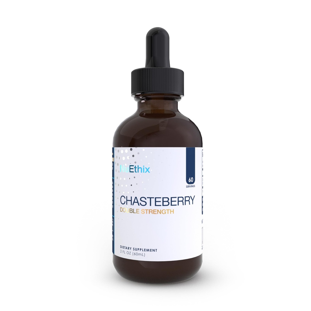 NuEthix Formulations Chasteberry Double Strength 50mg, peut aider à équilibrer la domination estrogénique et peut aider à soutenir le cycle menstruel, 60 portions