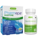 Igennus Pharmepa Restore EPA + Neurobalance Zinc, Magnésium et Vitamine B6 Ensemble santé d'humeur pour l'attention et la focalisation