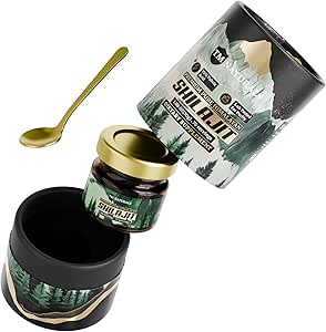 Résine Shilajit - Acide Fulvic à 75%, 85+ Trace Minerals, soutient la vitalité et l'endurance - Comprend la cuillère en acier, 30g, laboratoire testé pour la pureté