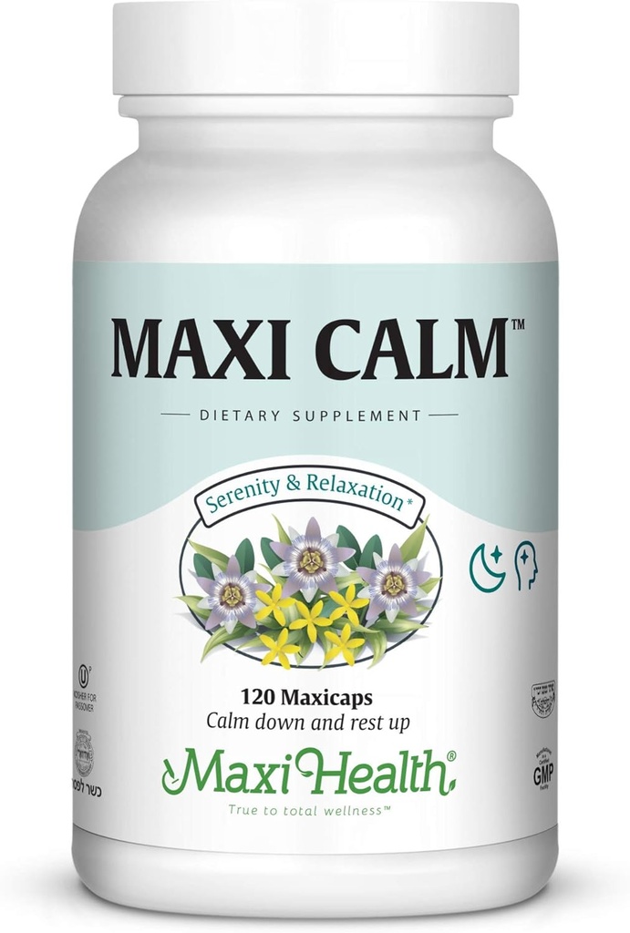 Maxi Kosher pour Capsules de support pour la sérénité et la relaxation de la Pâque, 120 comtes
