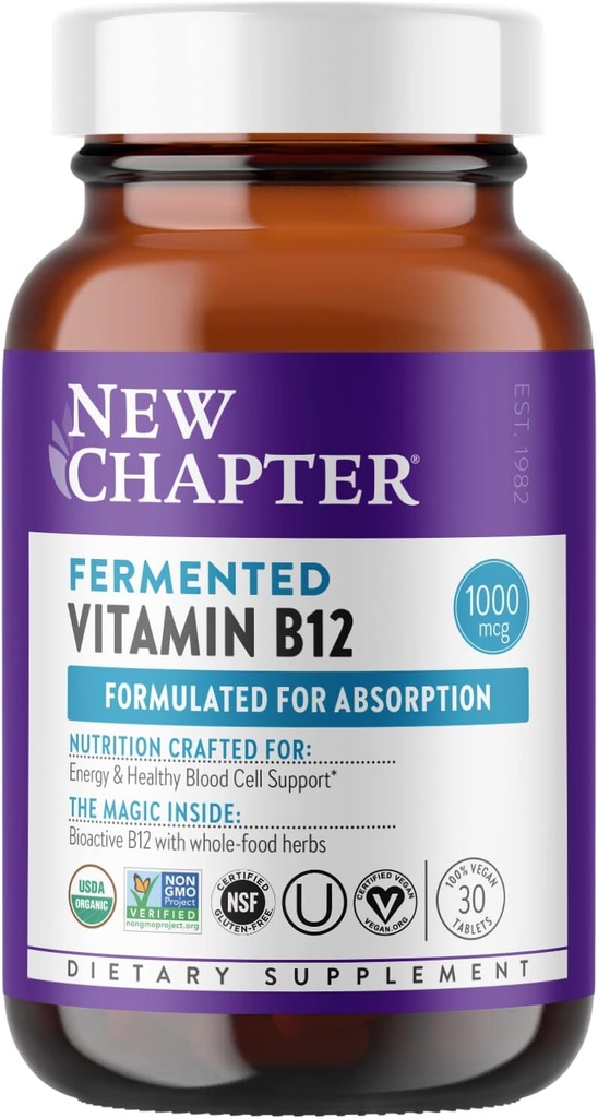 Nouveau chapitre Vitamine fermentée b12, 30 Compte