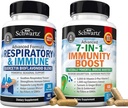 BioSchwartz Supplément de soutien respiratoire et immunitaire pulmonaire avec Quercetin (1 mois d'approvisionnement) Plus 7 en 1 Supplément de soutien immunitaire avec antioxydants (2 mois d'approvisionnement)
