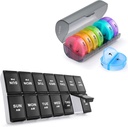 2 Pack Weekly Pill Organizer 7 jours 2 fois par jour, Sukuos grande boîte quotidienne de pilules pour les pilules/vitamine/huile de poisson/compléments, BPA sans pilules, facile à nettoyer