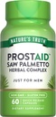 Nature's Truth Prostate Support Supplement for Men | with Saw Palmetto, Pygeum, Stinging Nettle | 60 Herbal Complex Capsules | Non-GMO & Gluten Free