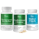 DR VITAMIN SOLUTIONS Thermogénique Fat Burner, Nettoyant 15 jours, Flush d'eau, Perte de poids pour les femmes et les hommes, 180 Capsules