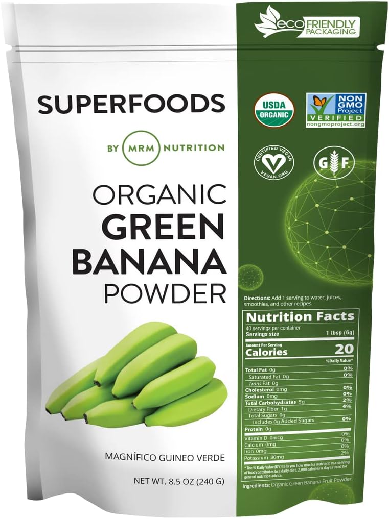 MRM Nutrition Poudre de bananes verte biologique de haute qualité Superfoods